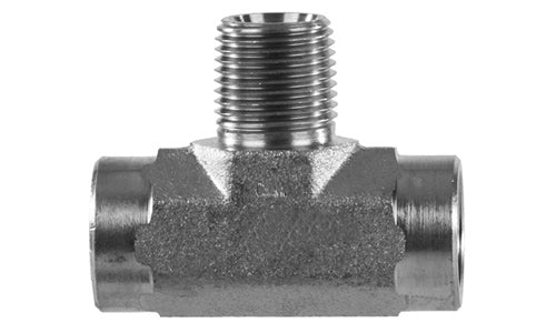 hydraulic fittings, 5604-04-04-04 - Branch Tee, 1/4" NPTF Female x 1/4" NPTF Female x 1/4" NPTF Male (011018)