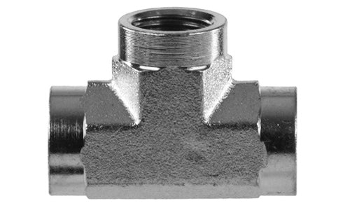 5605-02-02-02 - ท่อทีตัวเมีย, 1/8" NPTF x 1/8" NPTF x 1/8" NPTF ข้อต่อไฮดรอลิก (080159)