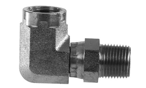 5702-04-04 - 90 Elbow, 1/4" NPTF Female x 1/4" NPTF Male Swivel hydraulic fittings (080183)