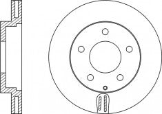 Rotor Disc, NIBK, 561716B, RN1061V, BENDIX (017953)