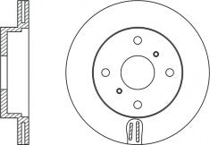 จานโรเตอร์, NIBK, B25Y3325XB, RN1253V, MAZDA (017948)
