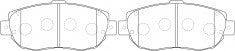 NIBK, Brake Pad, A-395K, PN1324, AKEBONO