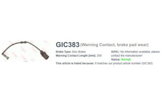 เซนเซอร์สายไฟ Gic, TRW, 4H0 615 121 H, 383, AUDI (070092)