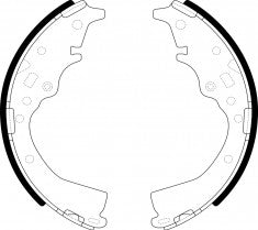 NIBK, Brake Shoes, NR-1083, FN2363, AKEBONO
