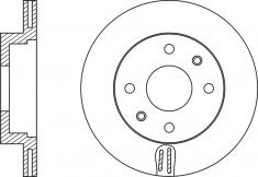 Rotor Disc, NIBK, 51712-07000, RN11001V, HYUNDAI (017545)