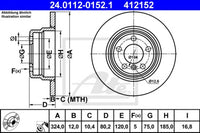 Rotor Disc, ATE, 34 21 6 859 678, 24.0112-0152.1, BMW (073911)