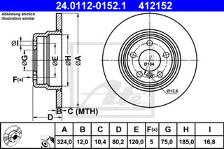 Rotor Disc, ATE, 34 21 6 859 678, 24.0112-0152.1, BMW (073911)