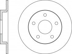 Rotor Disc, NIBK, B45G-26-251B, RN1565, MAZDA (017982)