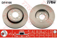 จานโรเตอร์, TRW, 34 10 1 166 071, DF4166, BMW (073289)