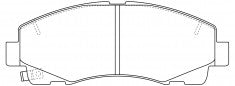 ผ้าเบรค NIBK, D1102-8208, PN28003, FMSI (009480)