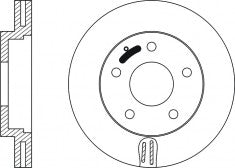 จานโรเตอร์, NIBK, 562112B, RN1098V, BENDIX (018058)