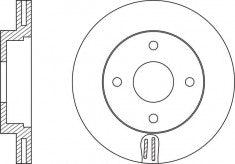 Rotor Disc, NIBK, 40206-AN000, RN1581V, NISSAN (018416)
