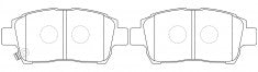 NIBK, Brake Pad, A-634WK, PN1472, AKEBONO
