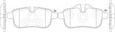 ผ้าเบรค NIBK DB2257 PN0514 BENDIX AUS (016719)
