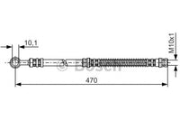 Brake Hose, BOSCH, MB862414, 1 987 432 393, MITSUBISHI  (020810)