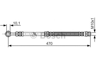Brake Hose, BOSCH, MB862414, 1 987 432 393, MITSUBISHI  (020810)