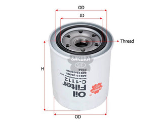 AKURA, Oil Filter, 23303-64010, TOYOTA, C-1112