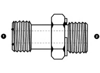 6002L-12-12 - 3/4" Male ORFS x 3/4" Male BSPP Long - Steel Hydraulic Adapters (088143)