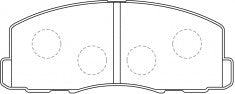 NIBK, Brake Pad, A-201K, PN3158, AKEBONO