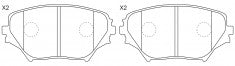 NIBK, Brake Pad, A-640K, PN1447, AKEBONO