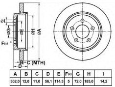 Rotor Disc, NIBK, 4 659 167, RN1521, FORD (017323)