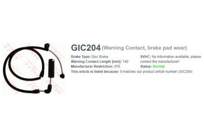 Wire-Sensor, TRW, 34 35 3 411 756, GIC204, BMW (070823)