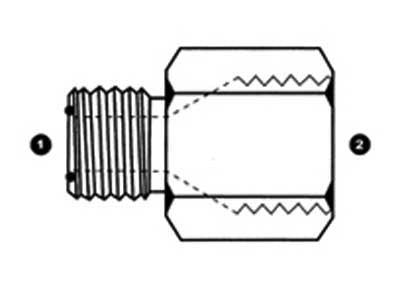 6220-06-06 - 3/8" Male ORFS x 3/8" Female JIS 30° Solid - Steel Hydraulic Adapters (090622)