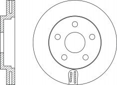 Rotor Disc, NIBK, 562281B, RN1180V, BENDIX (018341)