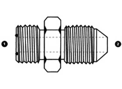 6337-08-08 - 1/2" Male ORFS x 1/2" Male JIS 30° - Steel Hydraulic Adapters (090627)