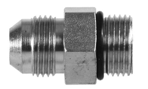 6400-08-04 - 1/2" JIC (3/4"-16 เกลียว) x 1/4" ORB (7/16"-20 เกลียว) ข้อต่อไฮดรอลิกตัวผู้ (080837)