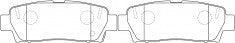 ဘရိတ် Pad၊ NIBK၊ A-403WK၊ PN1323၊ AKEBONO (018847)