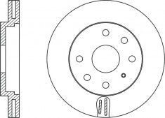 Rotor Disc, NIBK, 561488B, RN1017V, BENDIX (017038)