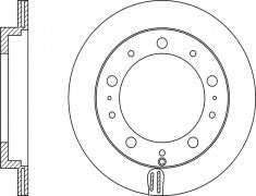 จานโรเตอร์, NIBK, 42431-60220, RN1215V, TOYOTA (019065)