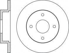 Rotor Disc, NIBK, 561663B, RN1043, BENDIX (018458)