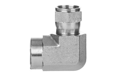 6503-08-10 - 90 Elbow, 1/2" NPTF Female x 5/8" JIC (7/8"-14 thread) Female Swivel hydraulic fittings (080889)