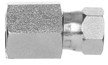 6506-12-10 - 3/4 "NPTF ตัวเมีย x 5/8" JIC (7/8 "-14 เธรด) ข้อต่อไฮดรอลิกแบบหมุนตัวเมีย (080910)