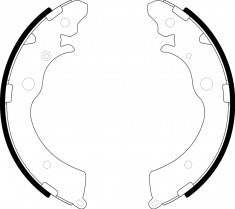 NIBK, Brake Shoes, NR-4516, FN5524, AKEBONO