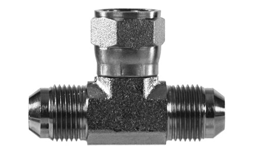 6600-14-14-14 - Branch Tee, 7/8" JIC (1 3/16"-12 thread) Male x 7/8" JIC (1 3/16"-12 thread) Male x 7/8" JIC (1 3/16"-12 thread) Female Swivel  hydraulic fittings (080926)