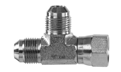 6602-08-08-12 - Run Tee, 1/2" JIC (3/4"-16 thread) Male x 1/2" JIC (3/4"-16 thread) Female x 3/4" JIC (1 1/16"-12 thread) Male  hydraulic fittings (080933)