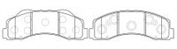 ผ้าเบรค NIBK, D1414-8528, PN51003, FMSI (017265)
