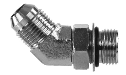 6802-04-05 - 45Â° Elbow, 1/4" JIC (7/16"-20 thread) x 5/16" ORB (1/2"-20 thread) Male hydraulic fittings (081185)
