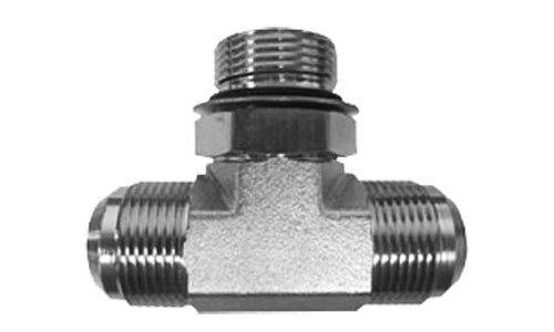 6803-14-14-14 - ข้อต่อสามทาง, 7/8" JIC (1 3/16"-12 เกลียว) x 7/8" JIC (1 3/16"-12 เกลียว) x 7/8" ORB ตัวผู้ไฮดรอลิก ฟิตติ้ง (081215)