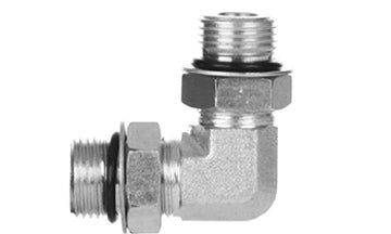 6807-04-04 - 90Â° Elbow, 1/4" ORB Male x 1/4" ORB Male hydraulic fittings (081268)