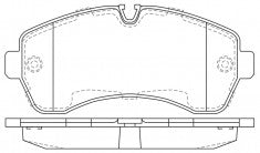 ผ้าเบรค NIBK DB1974 PN0036 BENDIX AUS (017813)