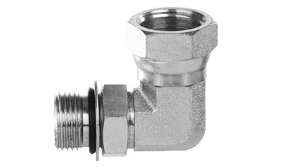 6901-06-08 - 90Â° Elbow, 3/8" ORB Male x 1/2" NPSM Female Swivel hydraulic fittings (081320)