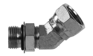 6902-16-16 - 45Â° Elbow, 1" ORB Male x 1" NPSM Female Swivel hydraulic fittings (081345)