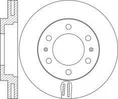 Rotor Disc, NIBK, 51712-4H000, RN1457V, HYUNDAI (017160)
