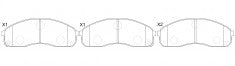 ผ้าเบรค NIBK DB1489 PN0671 BENDIX AUS (017692)