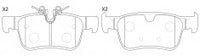 ผ้าเบรค NIBK, D1938-9163, PN0892, FMSI (019167)