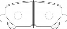 ผ้าเบรค NIBK 43022-STX-A00, PN28002, ACURA (009433)